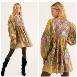 Free people  metalic magic moments button up dress New without tags